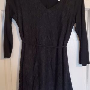 Oh Baby Motherhood Maternity Black Lace Top